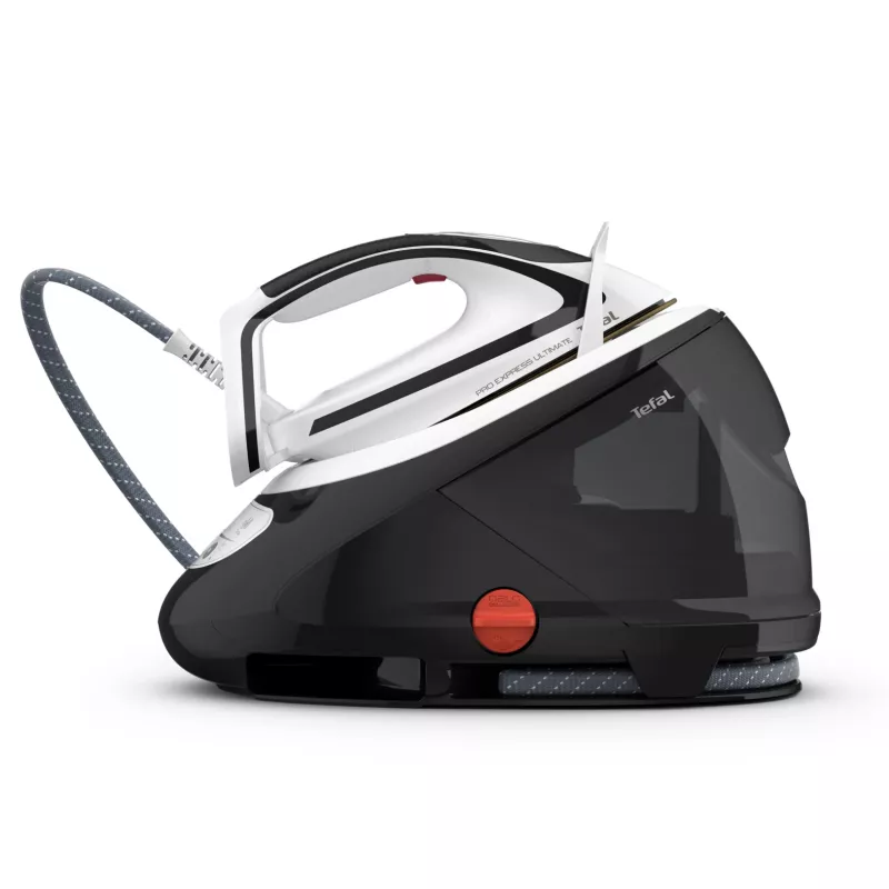Tefal Pro Express Ultimate GV9550 1.9 L Durilium AirGlide Autoclean-Bügelsohle Schwarz, Weiß