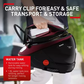 Tefal Pro Express Protect GV9230 2600 W 1,8 L Schwarz, Burgund