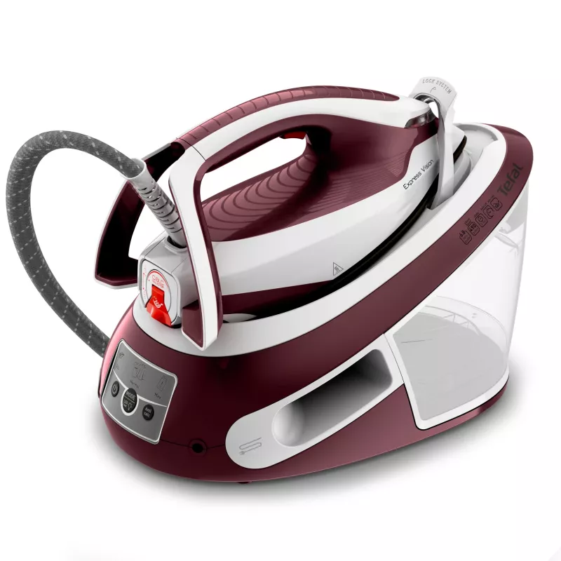 Tefal Express Vision SV8150 2800 W 1,8 L Durilium AirGlide Autoclean-Bügelsohle Rot, Weiß