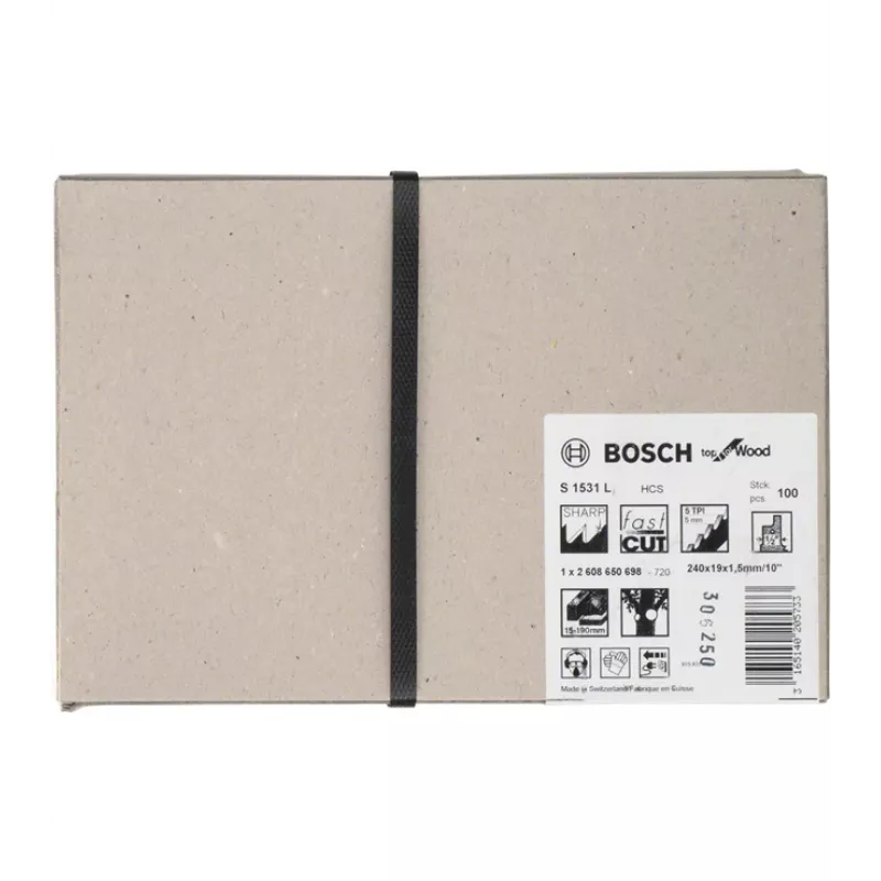 Bosch 2608650698 Säbelsägeblatt Kohlenstoffstahl (HCS) 100 Stück