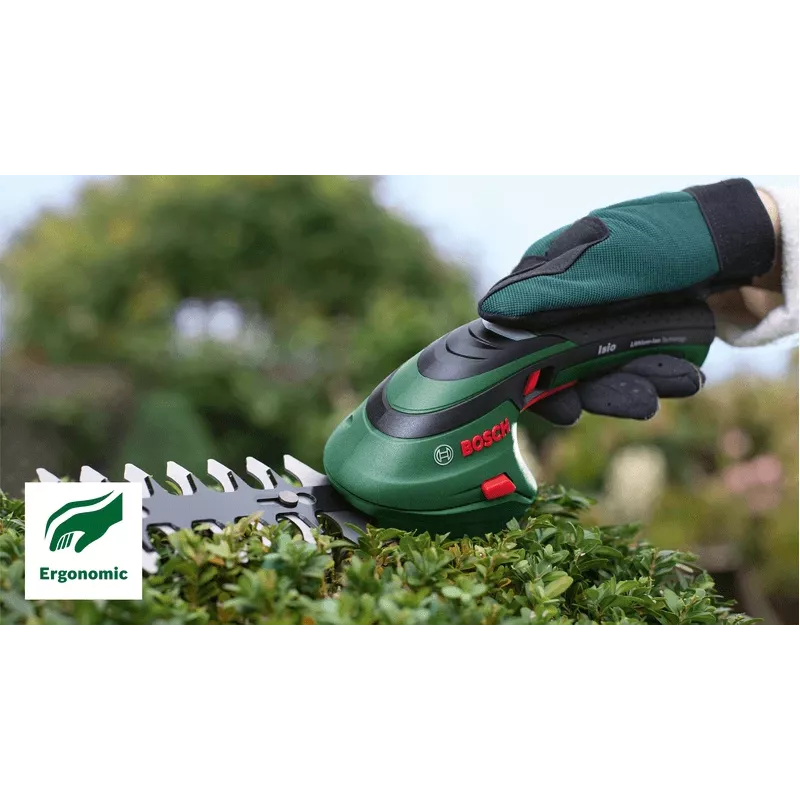Bosch Isio Akku-Grasschere 8 cm 3,6 V Schwarz, Grün