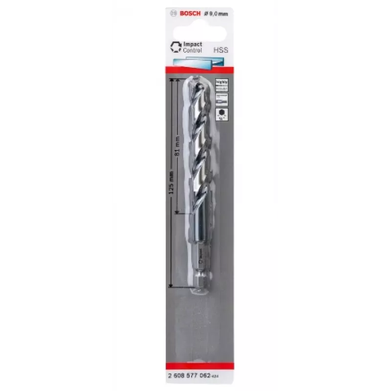 Spiralbohrer Bosch HSS Sechskantschaft 9 mm