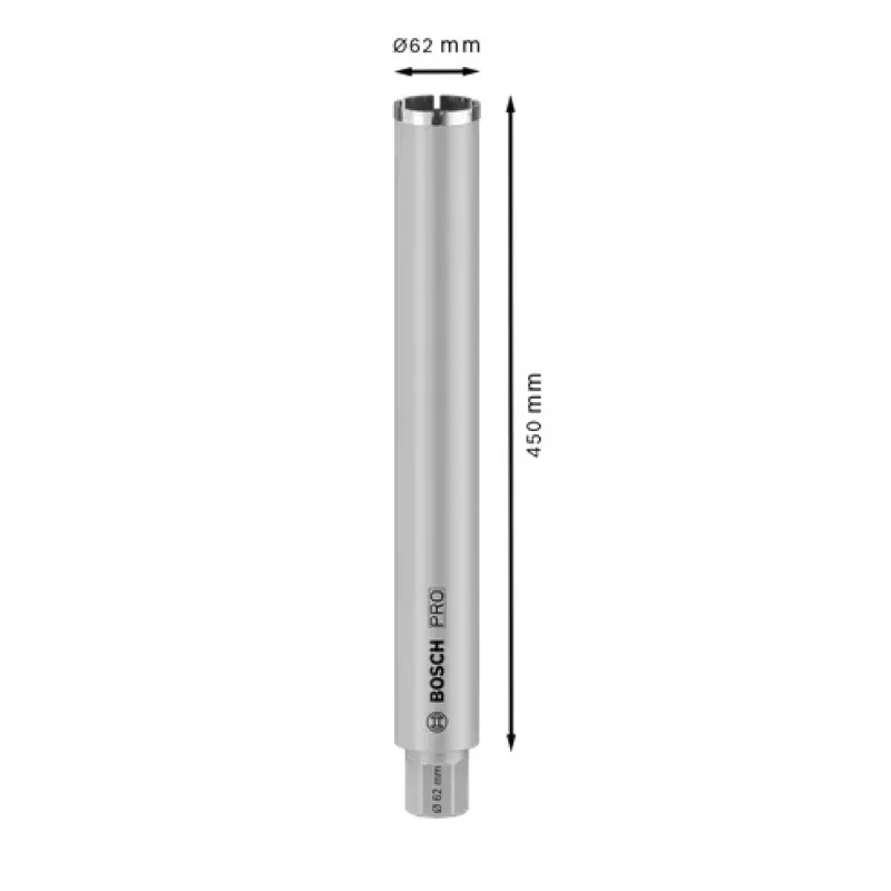 Diamantkernbohrer Bosch Standard für Beton, Kernbohrer für Beton, 62 mm