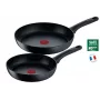 Bratpfannenset Tefal G28191, schwarz, Mineralia+ Antihaftbeschichtung, Gewicht 2,1 kg