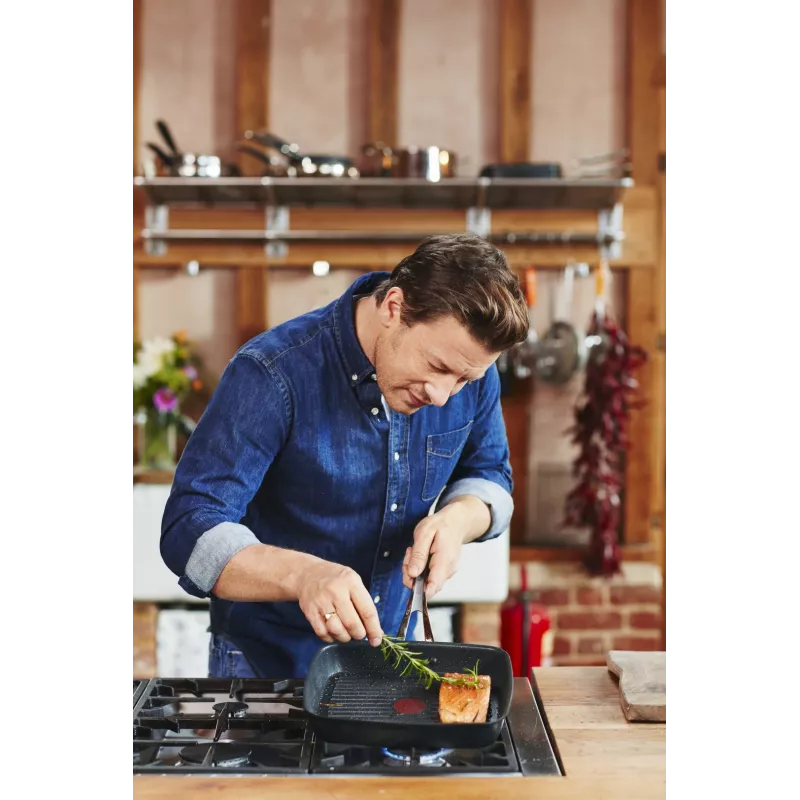 Tefal Jamie Oliver E24541 quadratische 2,5-L-Backform schwarz — Boden-Ø 17,5 cm, Größe 290×458 mm