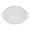 Tefal E25906 ovales beiges Gusseisen-Kochgeschirr, 34 cm Durchmesser, ovale Form