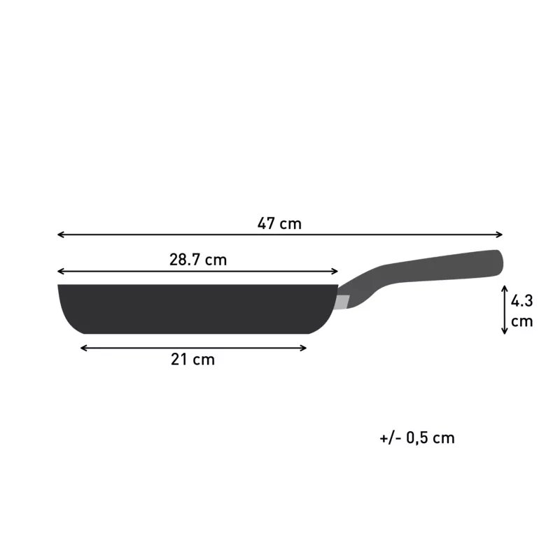 Tefal Change Schwarz C4760625 Bratpfanne Allzweckpfanne Rund