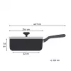Tefal Change Schwarz C4763225 Bratpfanne Schmorpfanne Rund