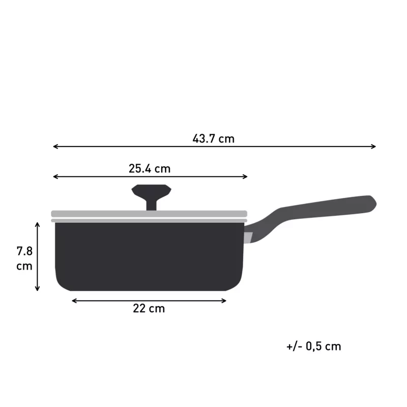Tefal Change Schwarz C4763225 Bratpfanne Schmorpfanne Rund