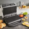 Kontaktgrill Tefal Optigrill+ XL GC727D10 — 2000 W, rechteckiges Metallgehäuse, 445×365×175 mm