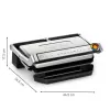 Kontaktgrill Tefal Optigrill+ XL GC727D10 — 2000 W, rechteckiges Metallgehäuse, 445×365×175 mm