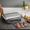 Kontaktgrill Tefal Optigrill+ XL GC727D10 — 2000 W, rechteckiges Metallgehäuse, 445×365×175 mm