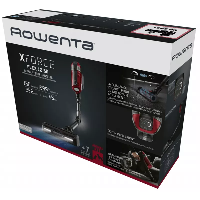Rowenta RH98A8 2-in-1-Akkustaubsauger Beutellos 0,9 l 320 W Rot, Grau