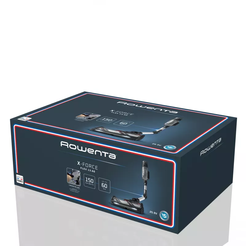 Rowenta X-Force Flex RH9L55E0 Stabstaubsauger/Elektrobesen 2-in-1-Stabstaubsauger Batterie Trocken Beutellos 0,65 l Schwarz