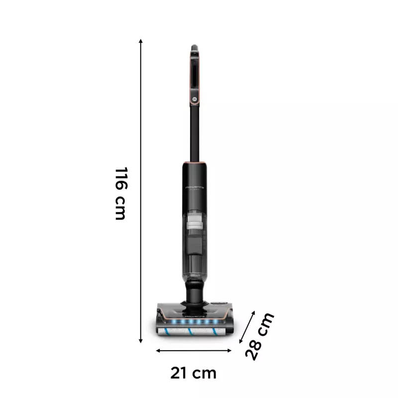 Rowenta X-Clean 7 GZ5736E0 Stabstaubsauger/Elektrobesen Akku Trocken&Nass Beutellos Schwarz