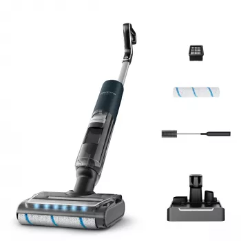 Rowenta X-Clean 7 GZ5735E0 Stabstaubsauger/Akkukehrbesen Batterie Trocken&Nass Beutellos 0,5 l Schwarz, Chrom
