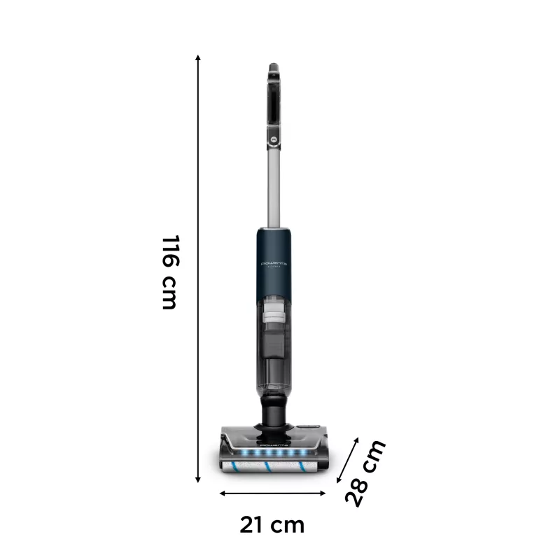 Rowenta X-Clean 7 GZ5735E0 Stabstaubsauger/Akkukehrbesen Batterie Trocken&Nass Beutellos 0,5 l Schwarz, Chrom