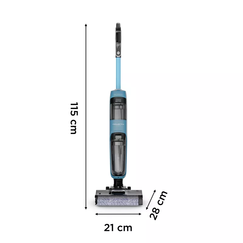 Rowenta X-Clean 2 GZ2271E0 Stabstaubsauger/Elektrobesen Akku Nass- & Trockensauger Beutellos Blau
