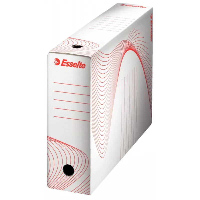 Esselte 128001 Archiv-Box Karton Rot, Weiß
