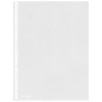 Esselte Klarsichthüllen A4 – Economy –, 210 x 297 mm (A4), Transparent, Polypropylen (PP), Hochformat, Oben, 230 mm