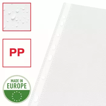 Esselte Klarsichthüllen A4 – Economy –, 210 x 297 mm (A4), Transparent, Polypropylen (PP), Hochformat, Oben, 230 mm