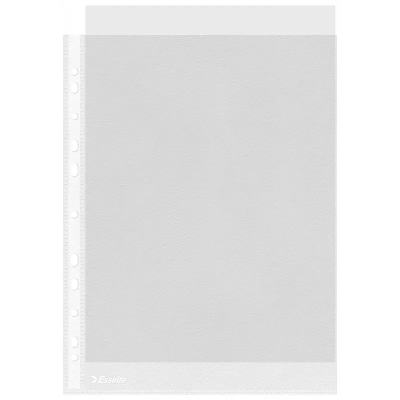 Esselte Klarsichthüllen A4 – Economy –, 210 x 297 mm (A4), Transparent, Polypropylen (PP), Hochformat, Oben, 230 mm