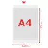 Esselte Klarsichthüllen A4 – Economy –, 210 x 297 mm (A4), Transparent, Polypropylen (PP), Hochformat, Oben, 230 mm