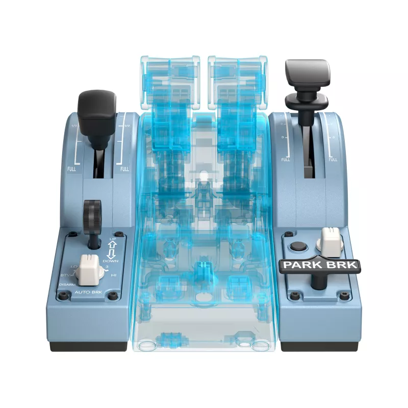 Thrustmaster TCA Quadrant Add-On Airbus Edition Schwarz, Blau Flugsimulator PC