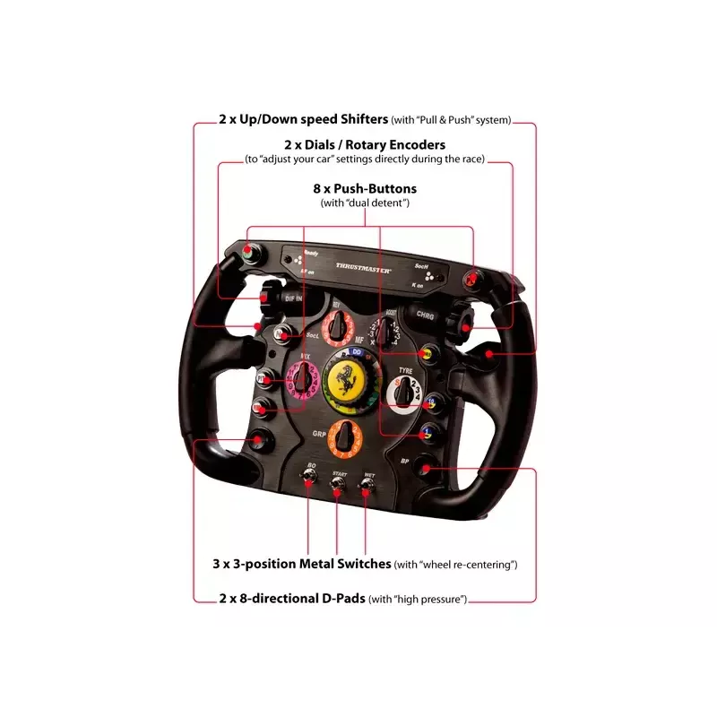 Thrustmaster Ferrari F1 Schwarz RF Lenkrad Analog PC, PlayStation 4, PlayStation 5, Playstation 3, Xbox