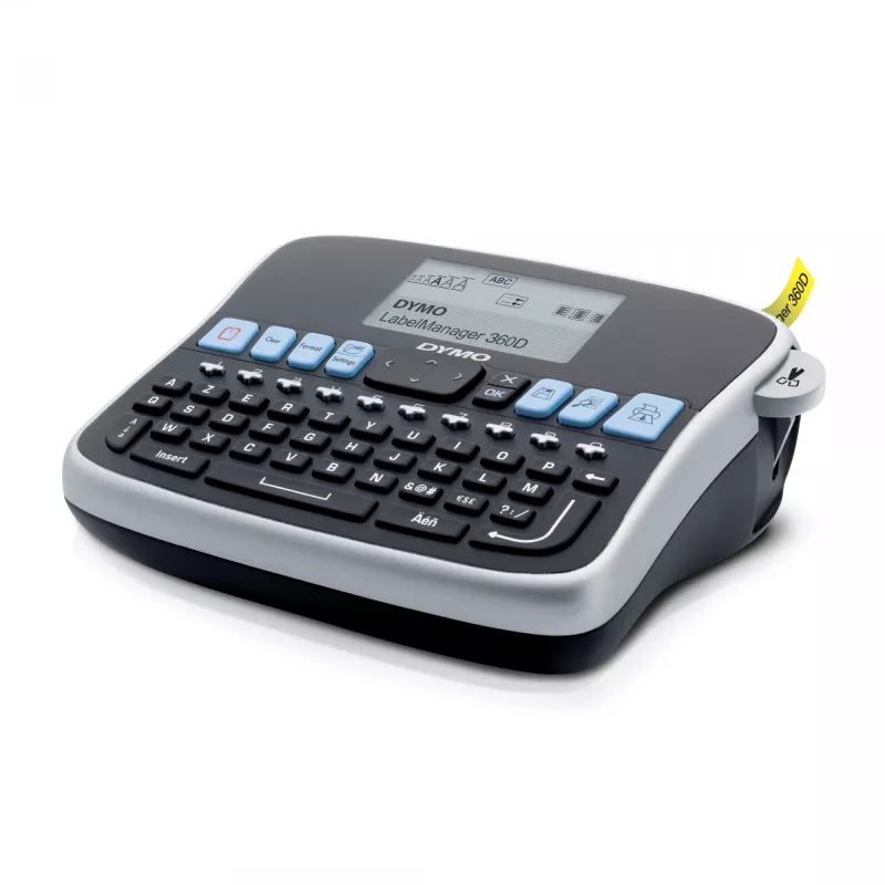 DYMO LabelManager Desktop-Etikettendrucker | 360D Wiederaufladbarer Hand-EtikettendruckerEinfach zu bedienenOne-Touch-Smart-TastenQWERTZ-TastaturGroßes Display | Für Organisation zu Hause und im Büro