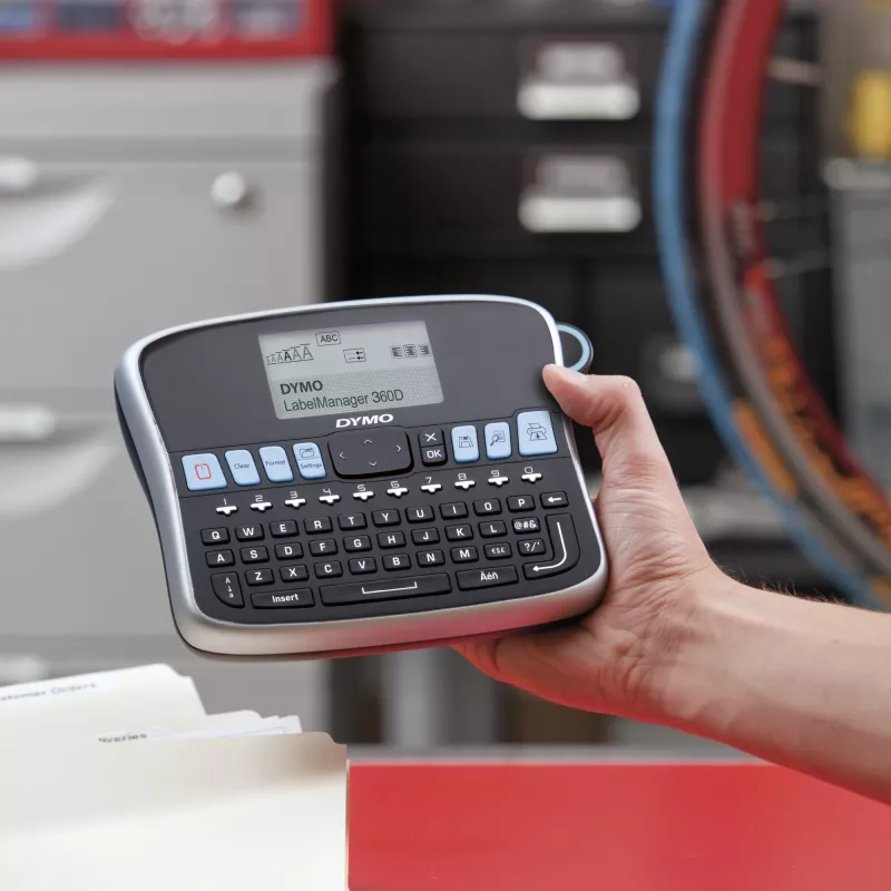 DYMO LabelManager Desktop-Etikettendrucker | 360D Wiederaufladbarer Hand-EtikettendruckerEinfach zu bedienenOne-Touch-Smart-TastenQWERTZ-TastaturGroßes Display | Für Organisation zu Hause und im Büro