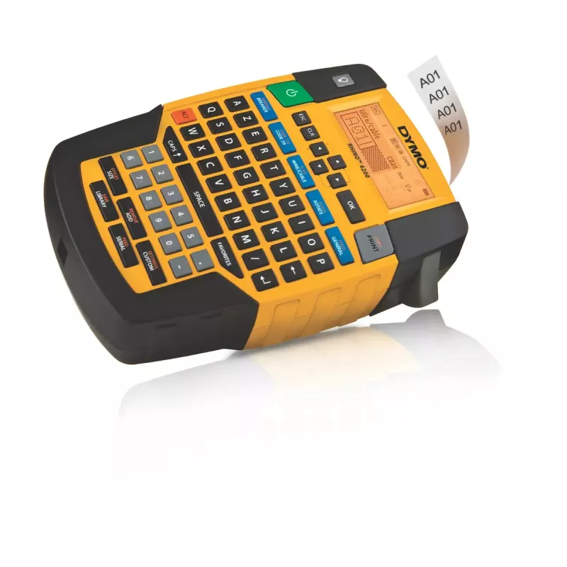 DYMO RHINO 4200 Industrieller Etikettendrucker | AZERTY-Tastatur & zeitsparende Hotkeys | Robuster Etikettendrucker für Baustellen und anspruchsvolle Beschriftungsaufgaben