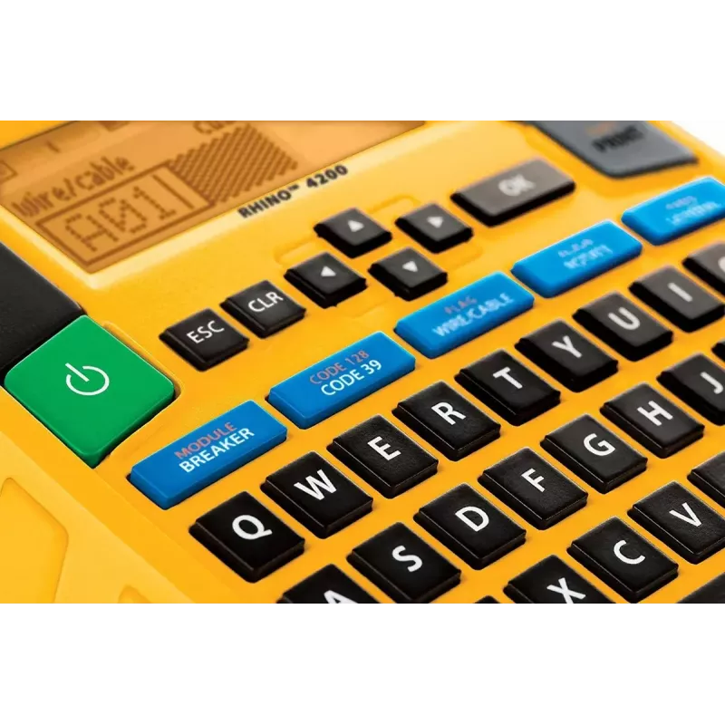 Etikettendrucker Dymo Rhino 4200 Wireless QWERTY — Thermotransfer, LED-Anzeige, Li‑Ion-Akku, kabellos, 100 Etikettenformate