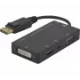 Hypertec 127377-HY Videokabel-Adapter DisplayPort DVI-D + VGA (D-Sub) + HDMI Schwarz