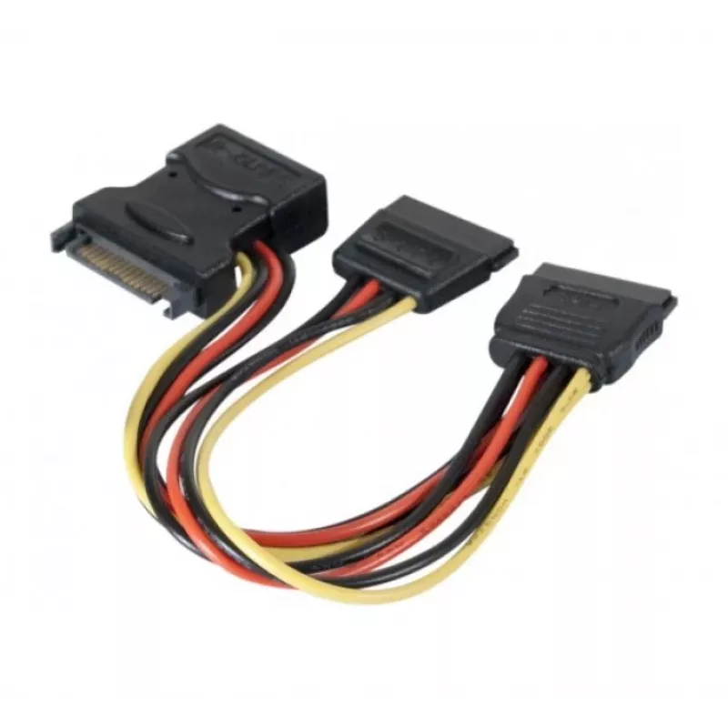 ATEN 147557 SATA-Kabel 0,3 m SATA 15-Pin 2 x SATA 15-Pin + Molex (4-Pin) Verschiedene Farben, Schwarz