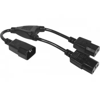 Hypertec 808430-HY Stromkabel Schwarz 0,3 m C14-Kupplung 2 x C13-Kupplung