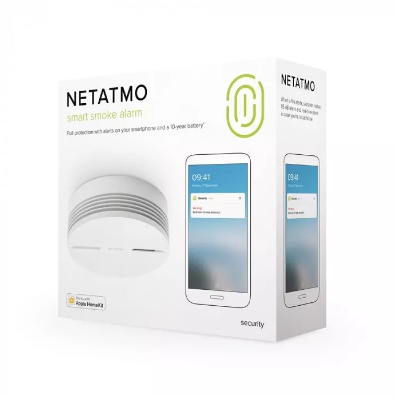 Netatmo NSA-DE smarter Rauchmelder photoelektrischer Reflexionsdetektor vernetzbar kabellose Verbindung