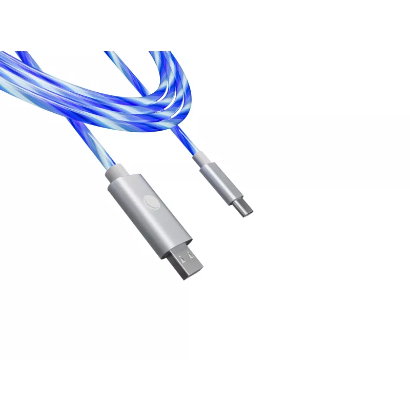 Oniverse USB-A auf USB-C Quick Charge Kabel mit LED - 2 Meter - Weiß (Multiplattform)