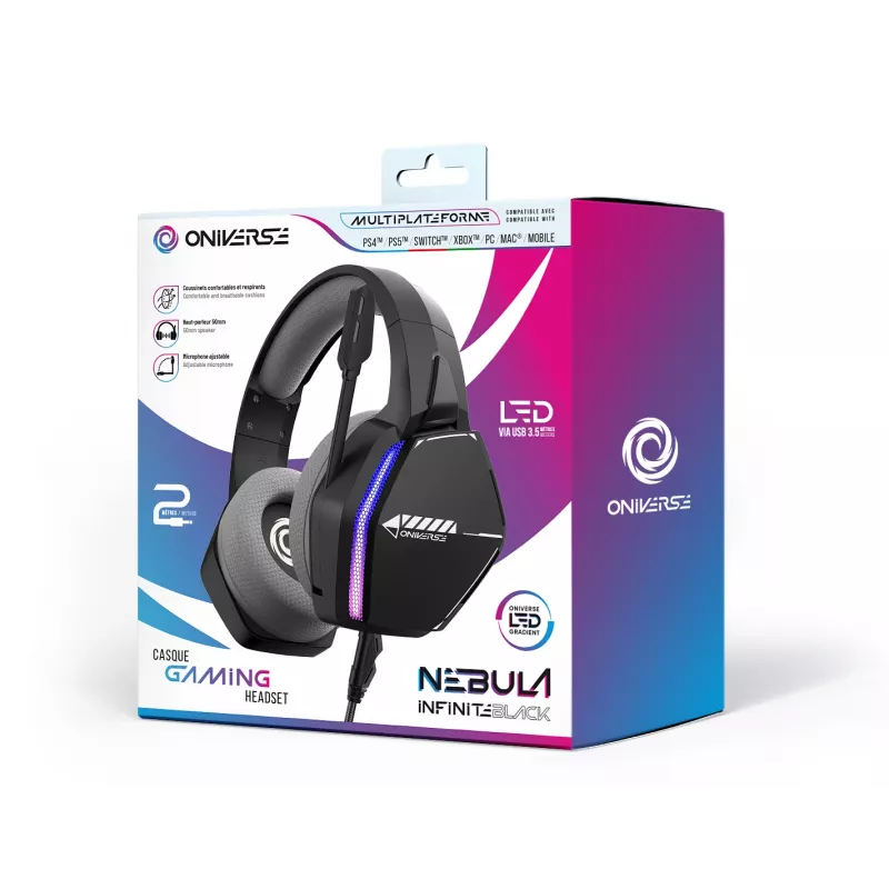 Oniverse Gaming Headset Nebula - Infinite Schwarz (Multiplatform)