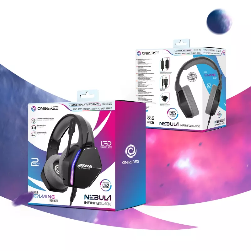 Oniverse Gaming Headset Nebula - Infinite Schwarz (Multiplatform)