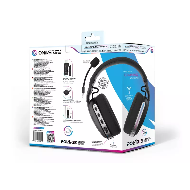 Oniverse Wireless Gaming Headset Polaris - Eclipse Schwarz (Multiplattform)