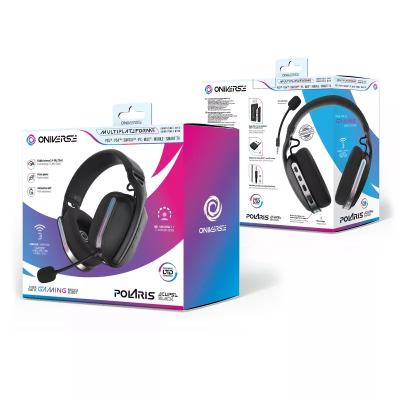 Oniverse Wireless Gaming Headset Polaris - Eclipse Schwarz (Multiplattform)