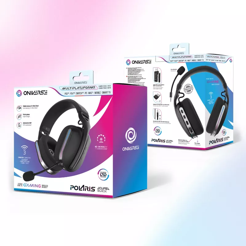 Oniverse Wireless Gaming Headset Polaris - Eclipse Schwarz (Multiplattform)