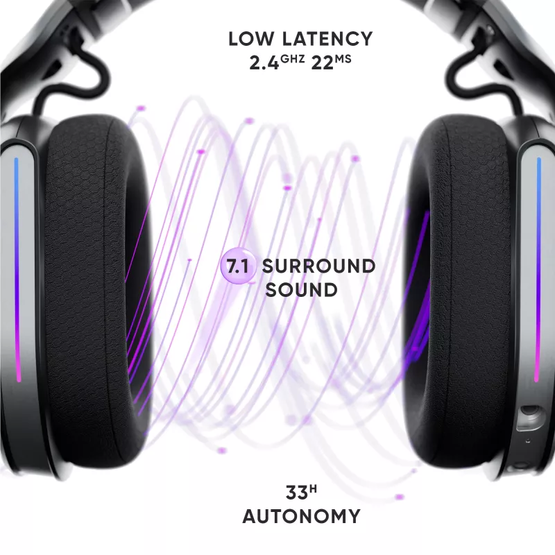 Oniverse Wireless Gaming Headset Polaris - Eclipse Schwarz (Multiplattform)