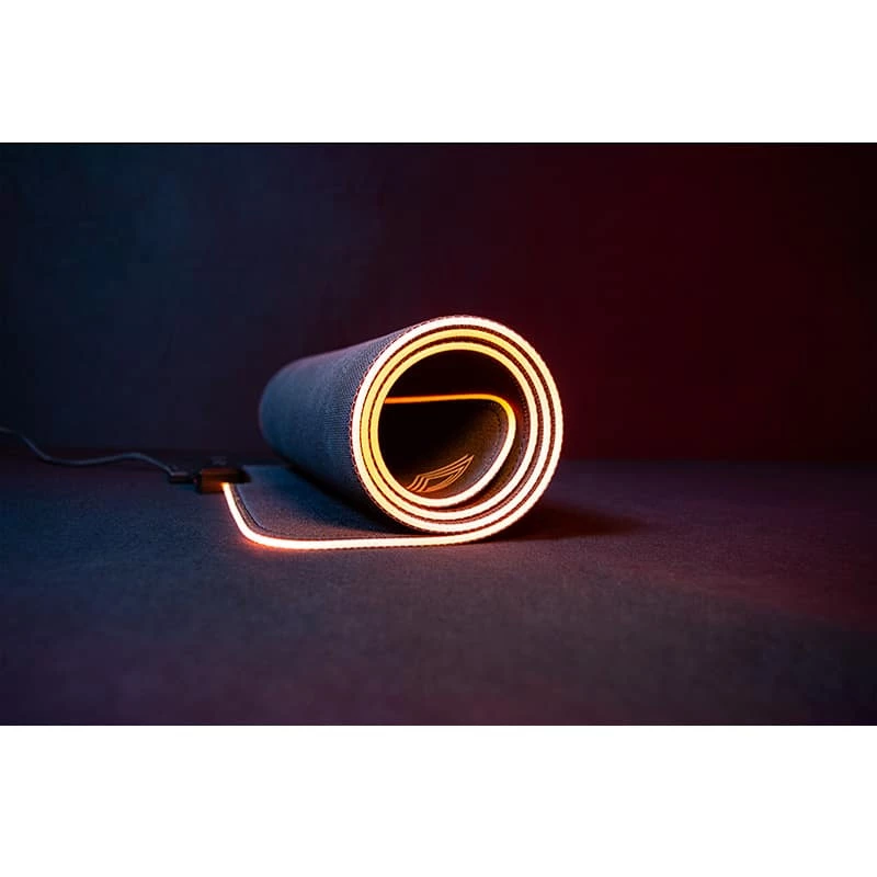 Lexip B10 – XL flexibles Mauspad mit mikrotexturierter weicher Oberfläche und RGB-Beleuchtung – 800 x 400 x 4 mm