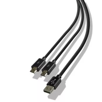 Steelplay Dual Play & Charge Kabel für Controller - Schwarz (PS4)
