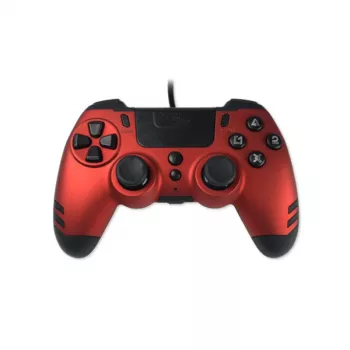 Lexip Metaltech – Kabelgebundener Controller – Rubinrot (Multi), Gamepad, PC, PlayStation 4, D-Pad, Home-Taste, Optionstaste, Share-Taste, Analog/Digital, Mehrfarbig, Kabelgebunden