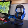 Lexip Metaltech Headset – Kabellos, niedrige Latenz, 32 h Akkulaufzeit – Kobaltblau