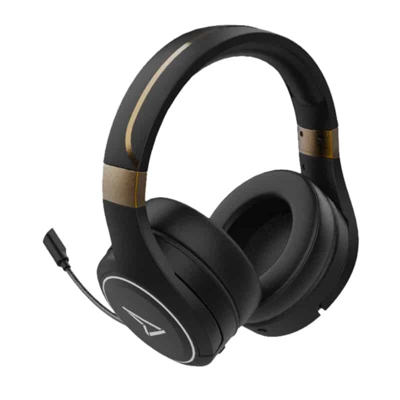 Lexip Metaltech Headset – Kabellos mit niedriger Latenz, 32 Std. Akkulaufzeit – Radiance Gold
