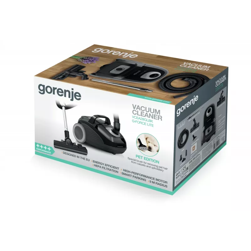 Gorenje VCEA28GLBK 3 L Bodenstaubsauger Trocken 700 W Staubbeutel